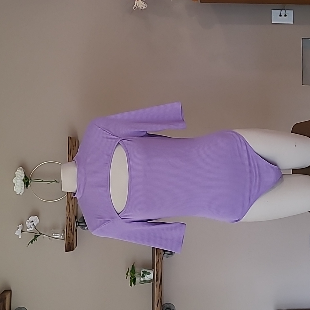 Light Purple Cutout Bodysuit